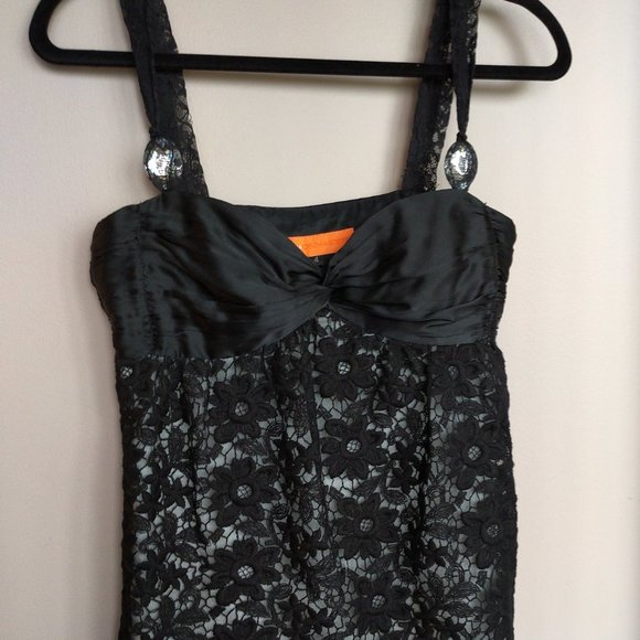 Cynthia Steffe Black Lace and silk top size 4 - Picture 12 of 15